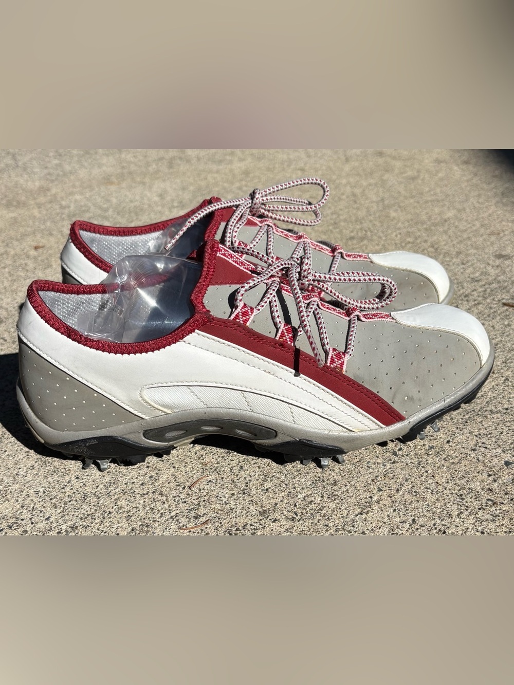 FootJoy Summer Series Women’s Golf Shoes 8M Gray Red White Spiked